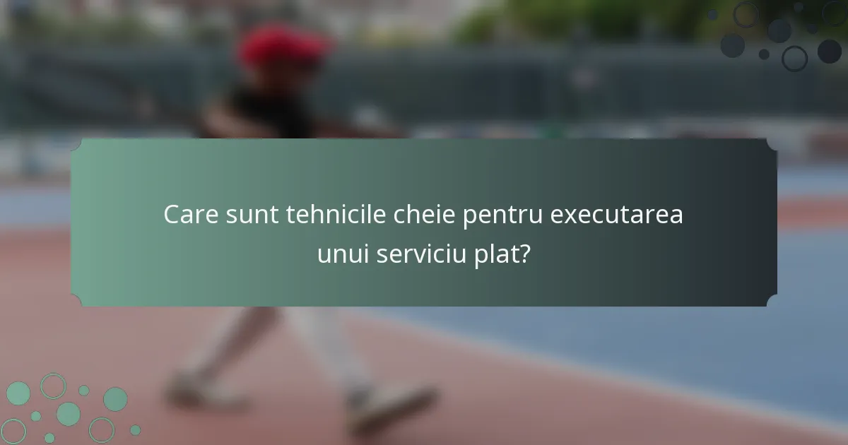Care sunt tehnicile cheie pentru executarea unui serviciu plat?